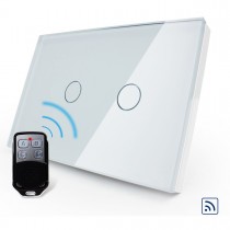 Interruptor Touch Screen com 2 botões com Função Remote e Paralelo - Branco - Livolo - LMS-VL-C302SR-81