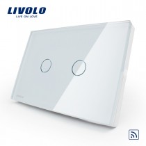 Interruptor Touch Screen com 2 botões com Função Paralelo - Branco - Livolo - LMS-VL-C302S-81