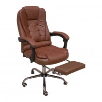 Cadeira para Escritório Giratória com apoio para os pés - Marrom - LMS-YO-RC-809-9-Marrom - OUTLET