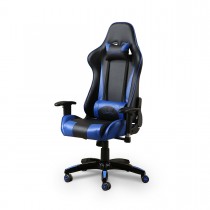 Cadeira Gamer Giratória com Regulagem de Encosto e Braços - Preta e Azul - Panther - LMS-BY-8-141