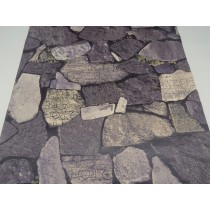 Papel de Parede Lavável -Cinza com detalhes - Rolo com 10m x 53cm  - LMS-PPD-959071