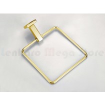 Porta Toalha / Toalheiro em Metal Dourado - Acabamento Quadrado - LMS-AB8902G