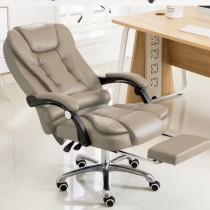 Cadeira para Escritório Giratória com apoio para os pés - Taupe / Marrom Claro - LMS-BY-8436-T3