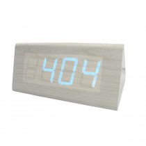 Relógio, Despertador e Sensor de Temperatura em MDF com Led Azul e Corpo Branco - LMS-R1290AB