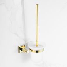 Escova Sanitária Dourada para Banheiro - 100% Metal - LenharoMegaStore