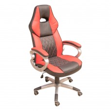 Cadeira Racing / Gamer Giratória para Escritório Preta e Vermelha - LMS-BY-8-117 - OUTLET