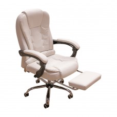 Cadeira para Escritório Giratória com apoio para os pés - Branca - LMS-YO-RC-809-9-Branca - OUTLET