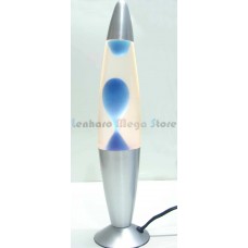 Luminária / Abajur - Lava Lamp / Lava Motion - Azul Escuro / Roxo com Líquido Transparente - 41 cm - 220 V