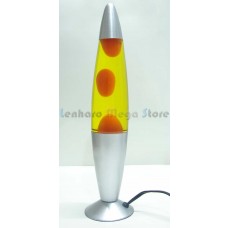 Luminária / Abajur - Lava Lamp / Lava Motion - Laranja com Líquido Amarelo - 34 cm - 220 V