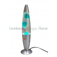Luminária / Abajur - Lava Lamp / Lava Motion - Azul Claro - 41 cm - 110 V
